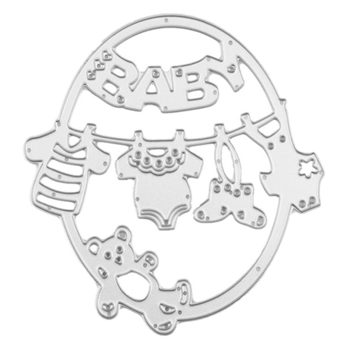 DIY Cute Baby Clothes Bear Pattern Embossing Cutting Dies for Scrapbook Album Paper Card Making