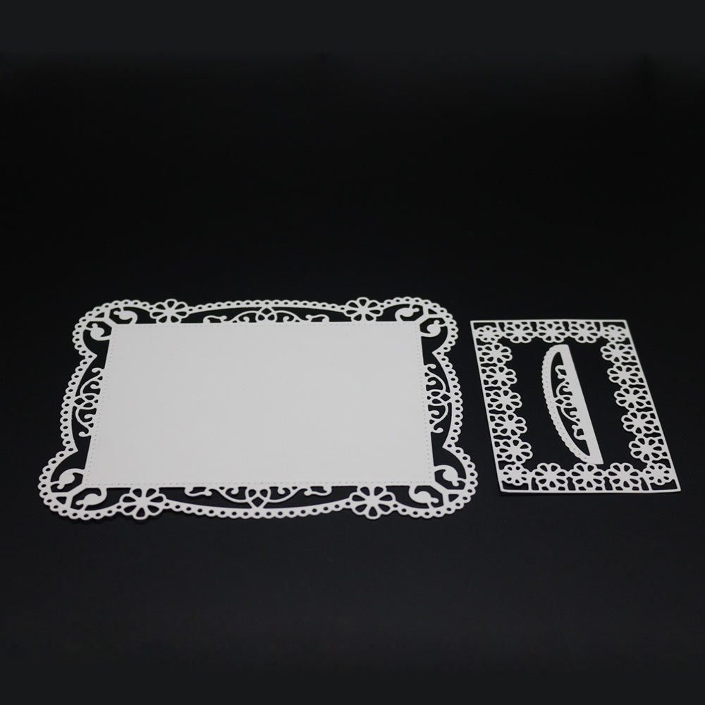 Border Flower Frame Metal Embossing Plate Stencil Carbon Steel Cutting Die for DIY Cards Album
