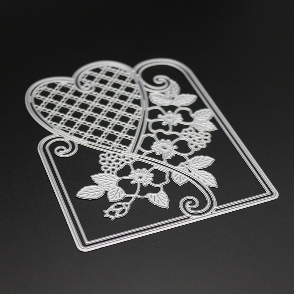 DIY Love Grid Flower Metal Stencil Cutting Die for Scrapbook Album Paper Craft