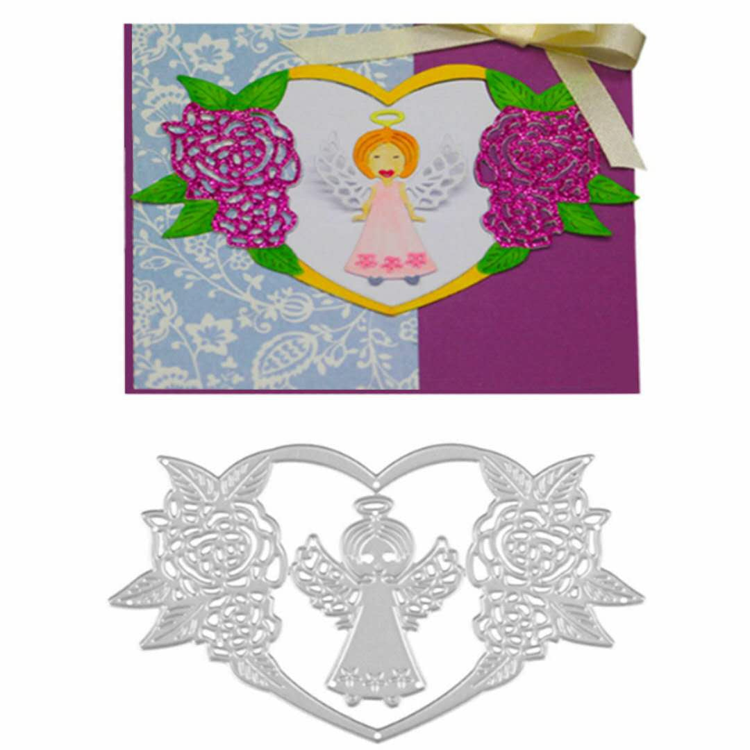 Adorable Angel Design Metal Cutting Dies for Greeting Card Cover Photo Album