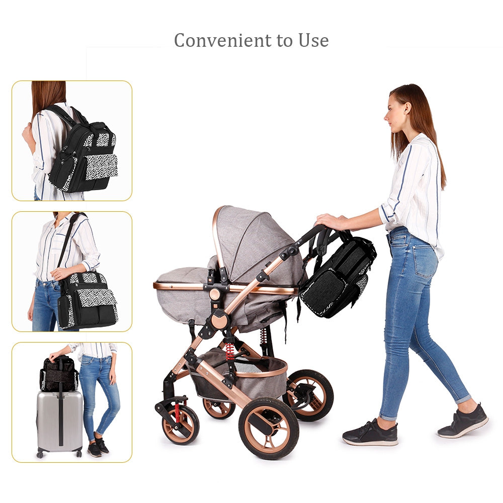 010 Diaper Bag Multifunction Backpack Separate Pockets