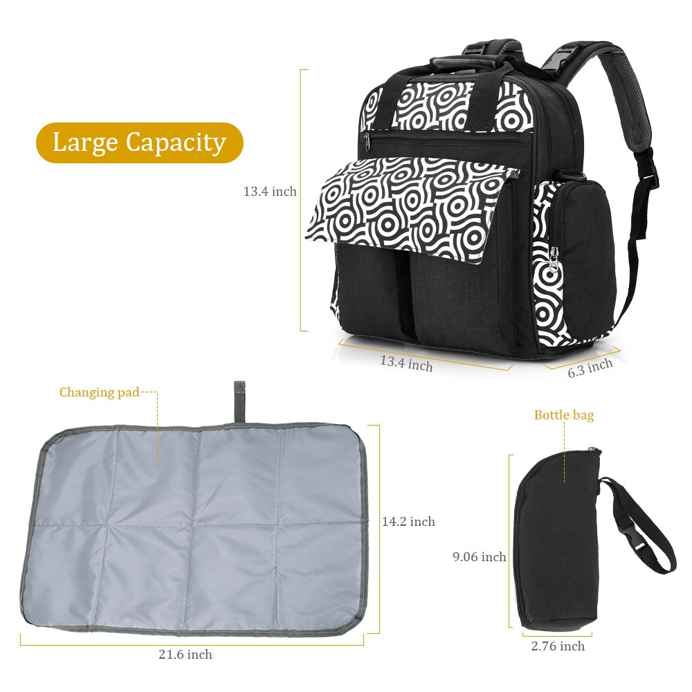 010 Diaper Bag Multifunction Backpack Separate Pockets