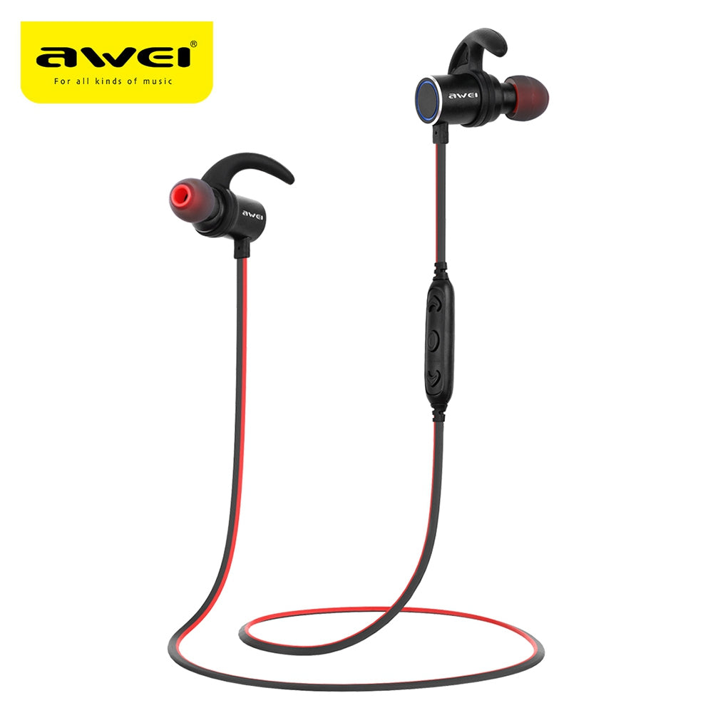 Awei AK8 Waterproof Magic Magnet Attraction Bluetooth 4.1 Sports Headphones with Microphone On-e...