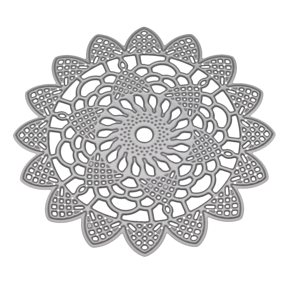 Carved Lace Circle Base Stencil Metal Embossing Plate Carbon Steel Cutting Die for DIY