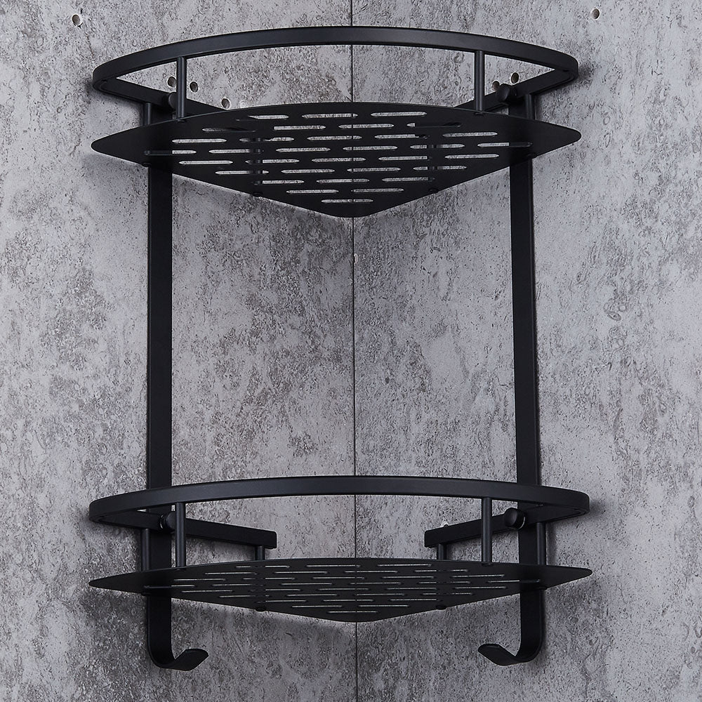 Double Layer Triangular Basket Corner Rack Bathroom Shelves