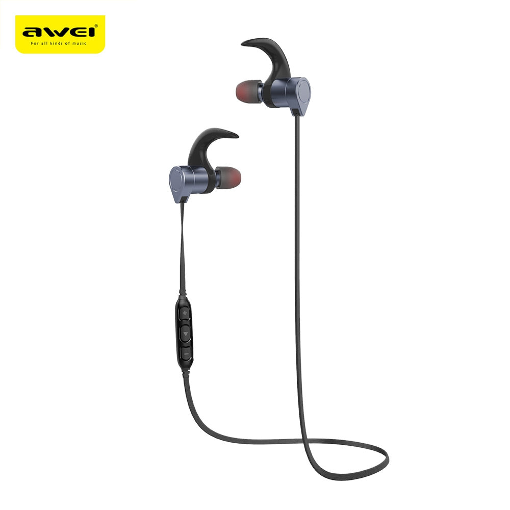 Awei AK3 Waterproof Magic Magnet Attraction Bluetooth 4.1 Sports Headphones with Microphone On-e...