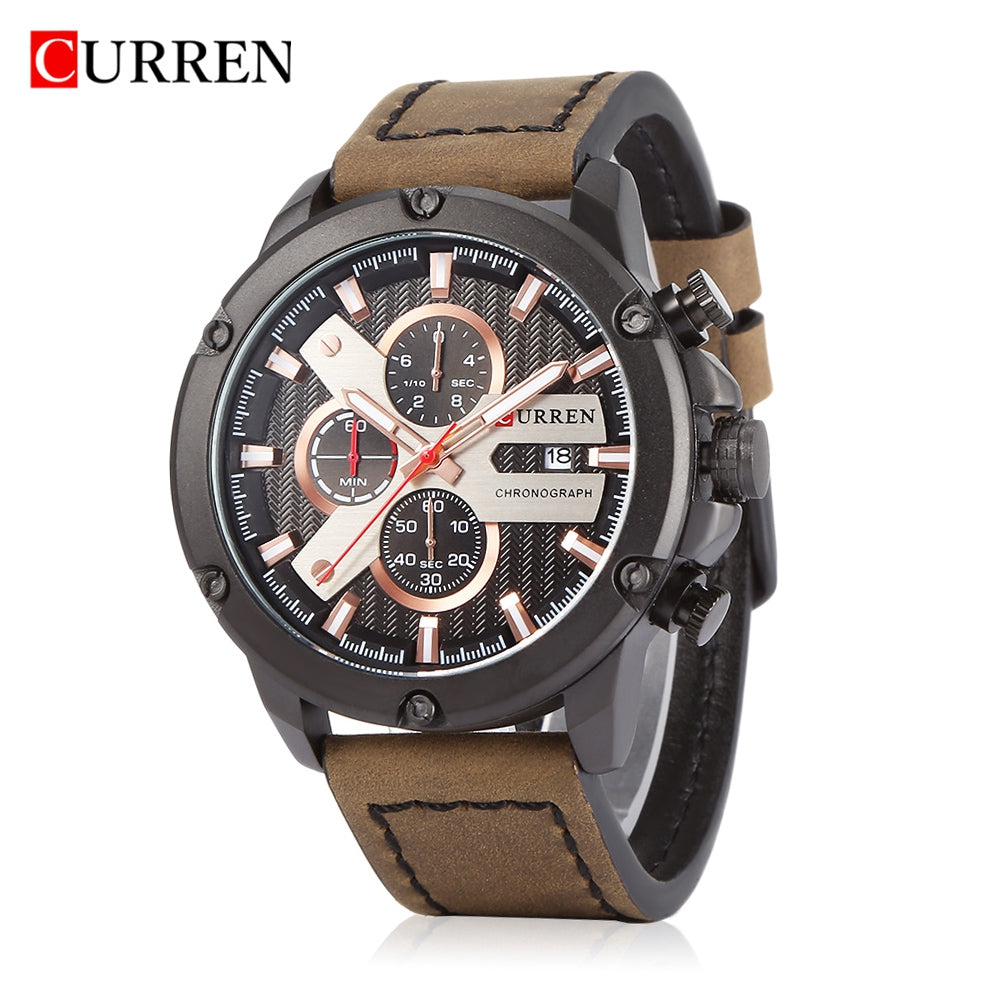 Curren 8308 Male Quartz Watch Date Display Six Pointers