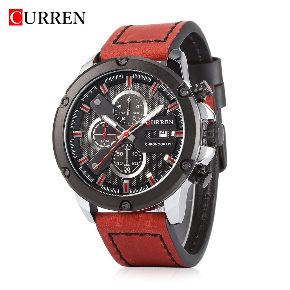 Curren 8308 Male Quartz Watch Date Display Six Pointers