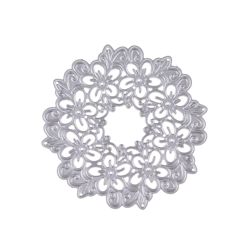 Circle Ring Flower Pattern Stencil Mould DIY Carbon Steel Embossing Cutting Die