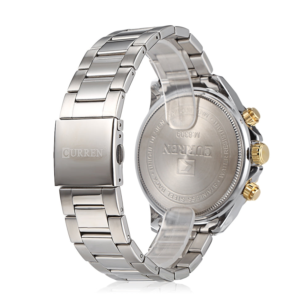 Curren 8309 Male Quartz Watch Stainless Steel Strap for Men