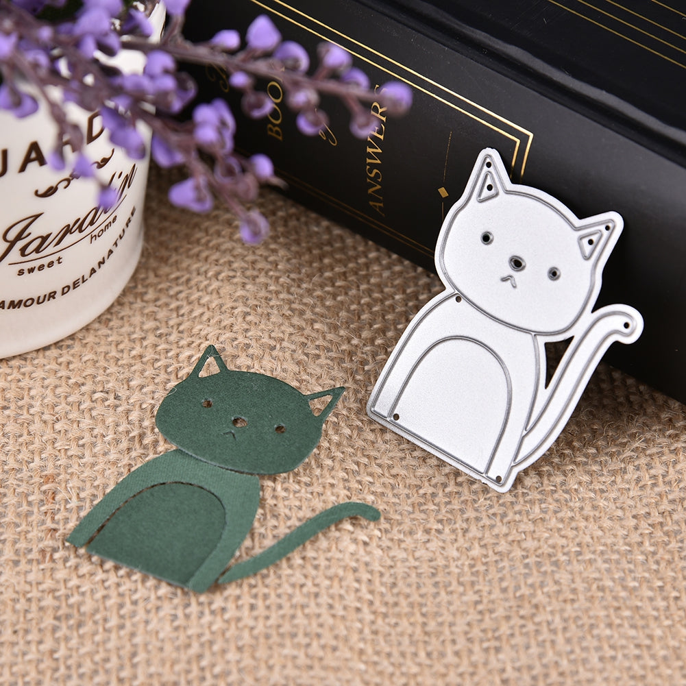 Cat Animal Stencil Mould Carbon Steel Embossing Plate Cutting Die for DIY