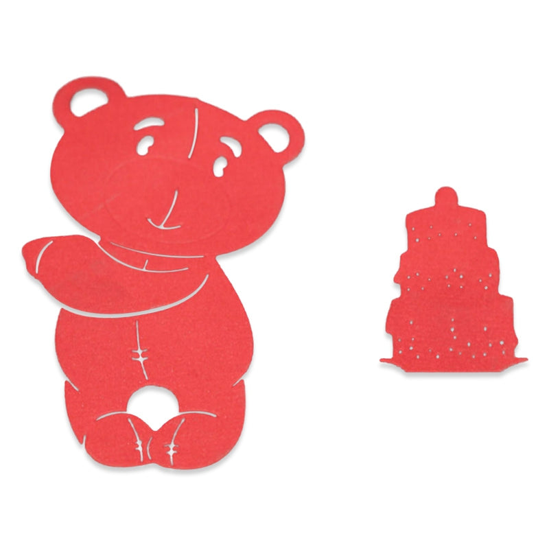 DIY Bear Cake Pattern Animal Style Metal Cutting Dies Set for Greeting Card Cover Photo Album