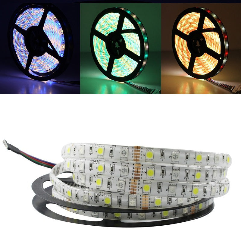 5M/LOT LED Strip Waterproof 5050 RGBW DC 12V Flexible LED Light RGB + Warm White 60 LED/M