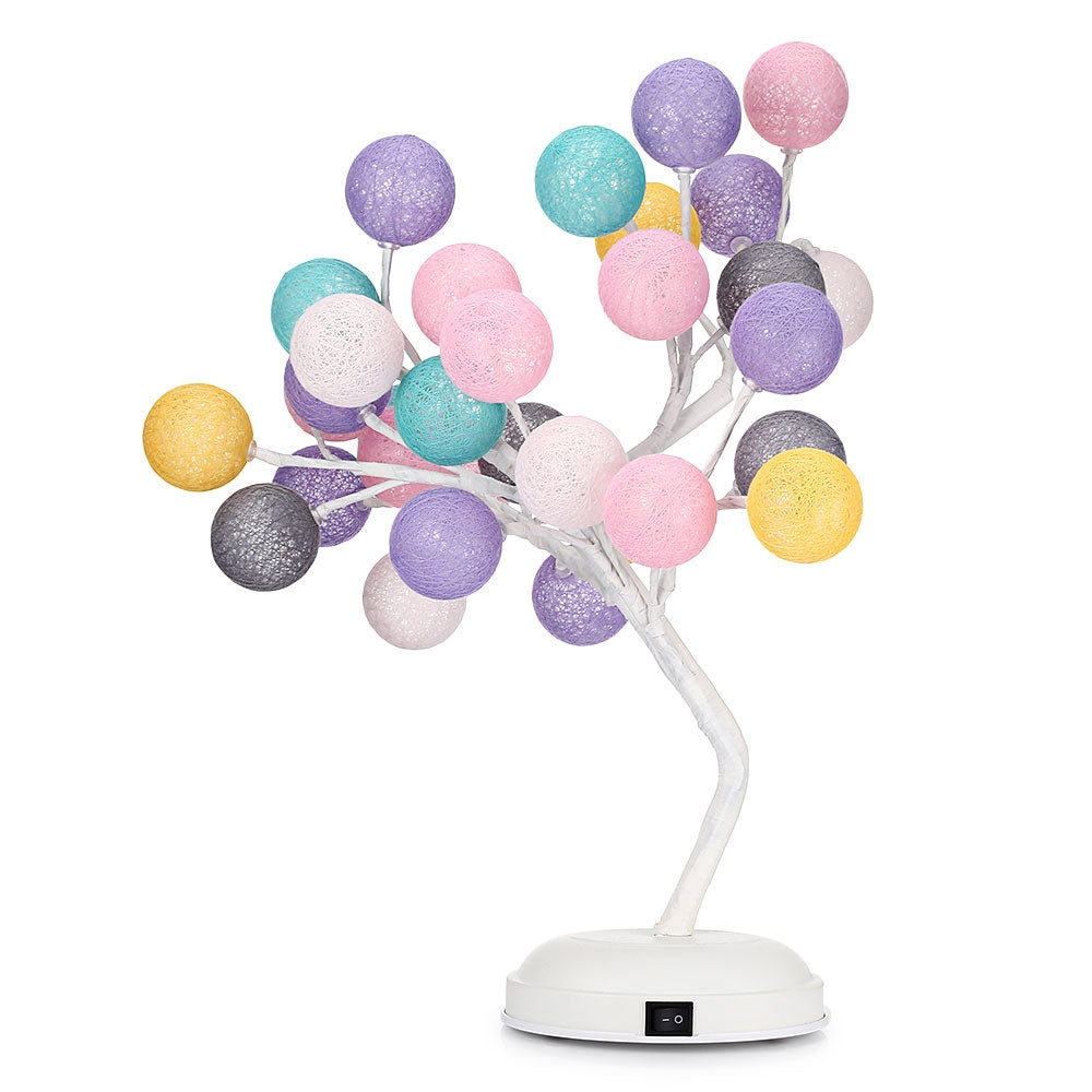 DCHDC Woven Ball Tree Branches Night Light Indoor Decoration