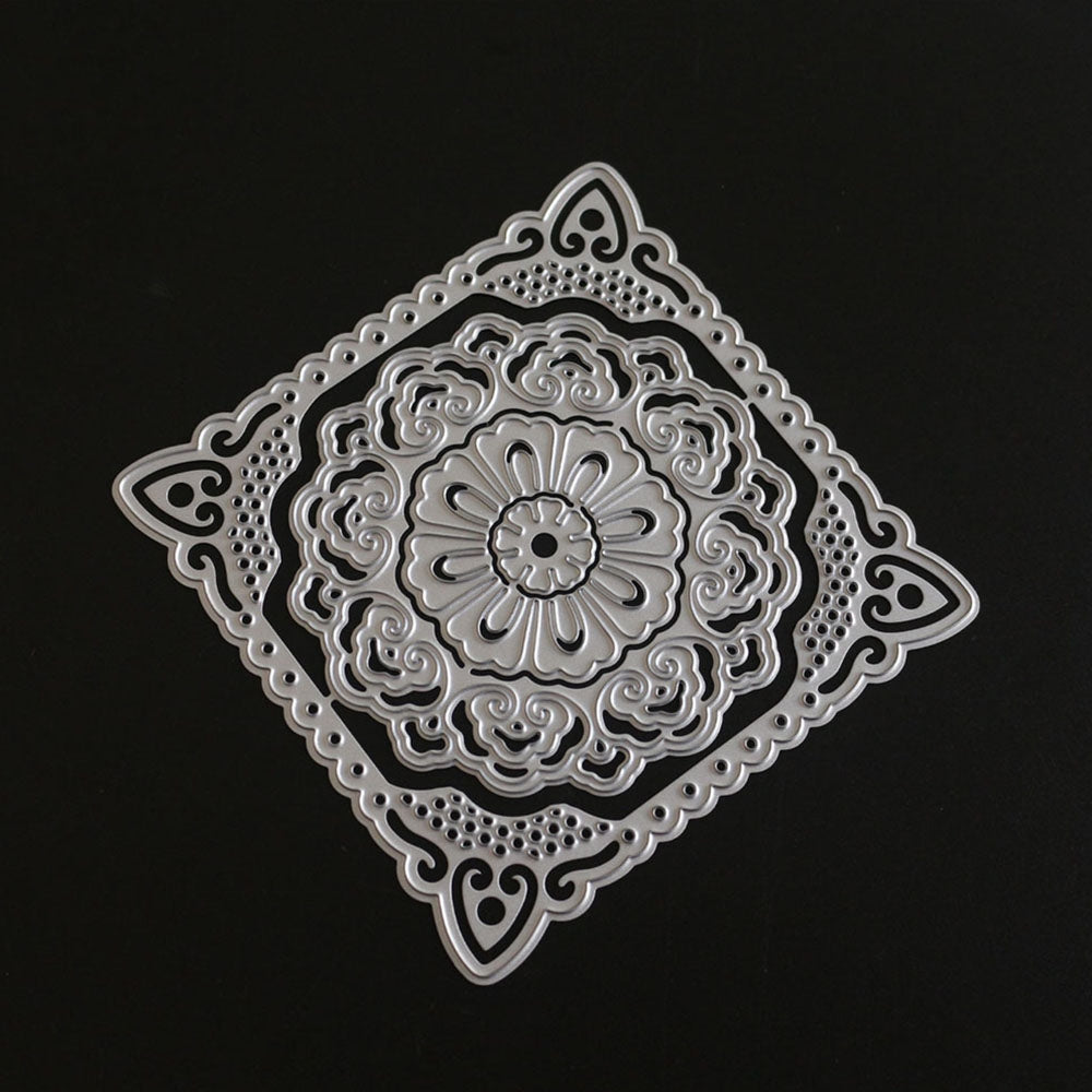 3D Square Flower Border Cutting Dies for DIY Scrapbook Album Paper Card Making