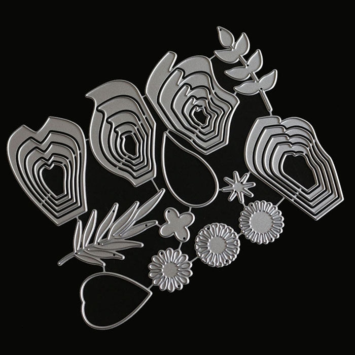 DIY Three-dimensional Flower Leaves Pattern Metal Cutting Dies Set for Decoration