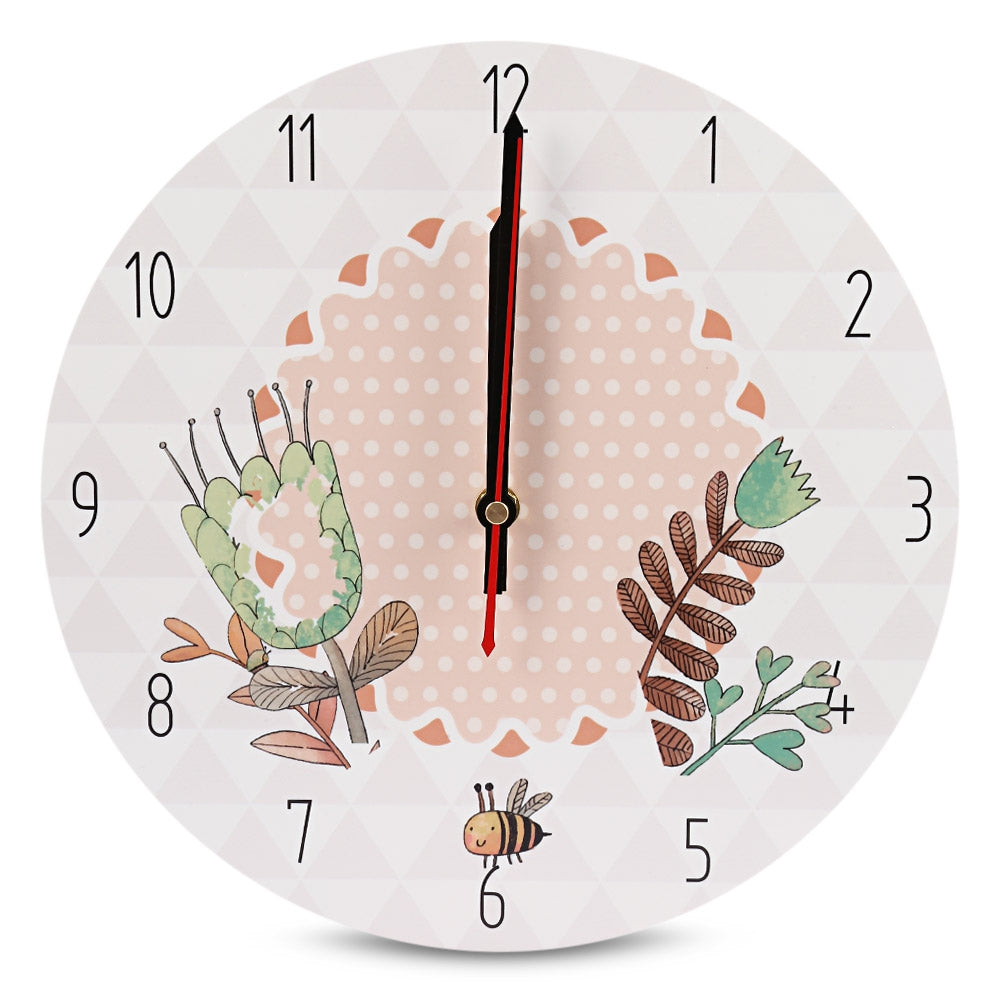 APC001c Stylish Circular Cartoon Wall Clock UV Printing