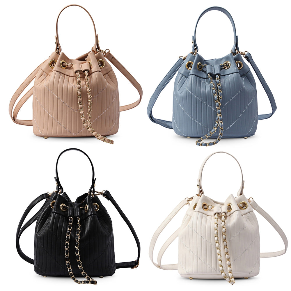 Casual Handbag Women Drawstring Bucket Shoulder Crossbody Bag