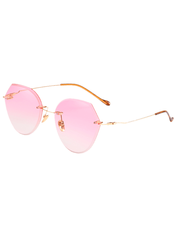 Anti UV Irregular Lens Frameless Sunglasses