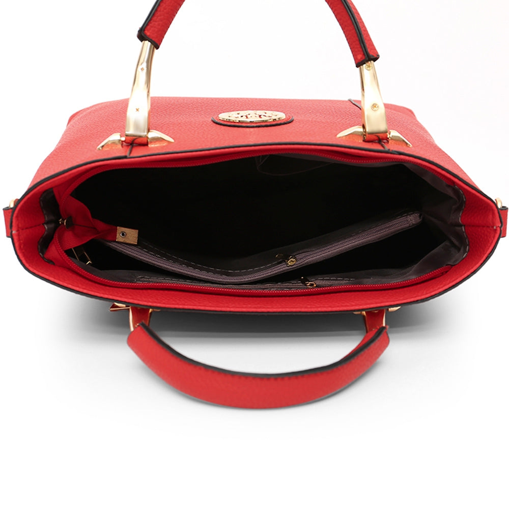 2pcs Women PU Leather Shoulder Handbag Top-handle Pattern Composite Bag Wristlet