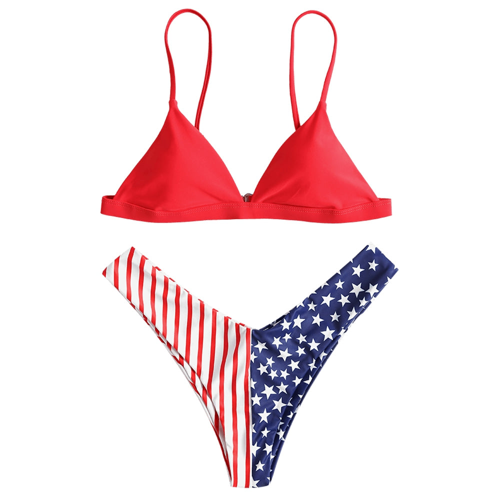 American Flag Bikini Set