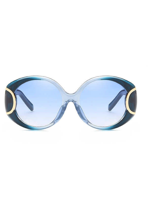 Anti UV Plastic Frame Oval Sunglasses