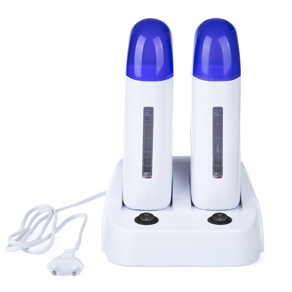 2pcs Electric Rolling Cartridge Double Depilatory Heater Waxing Paper Hair Removal