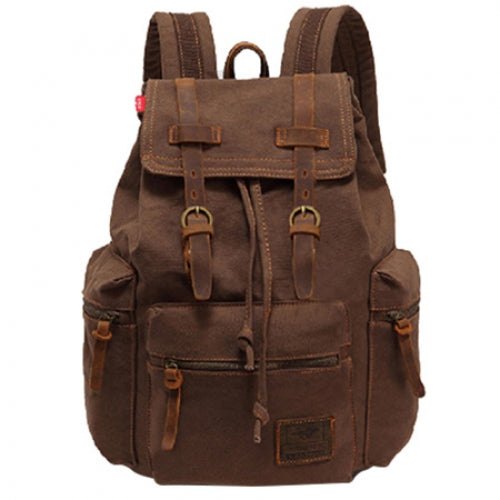 AUGUR Fashion Men Backpack Vintage Canvas School Bag Travel Large Capacity