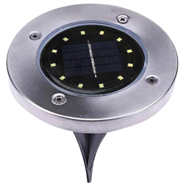 12 LED Solar Power Buried Ground Light Outdoor Path Way Garden Decking Lamp