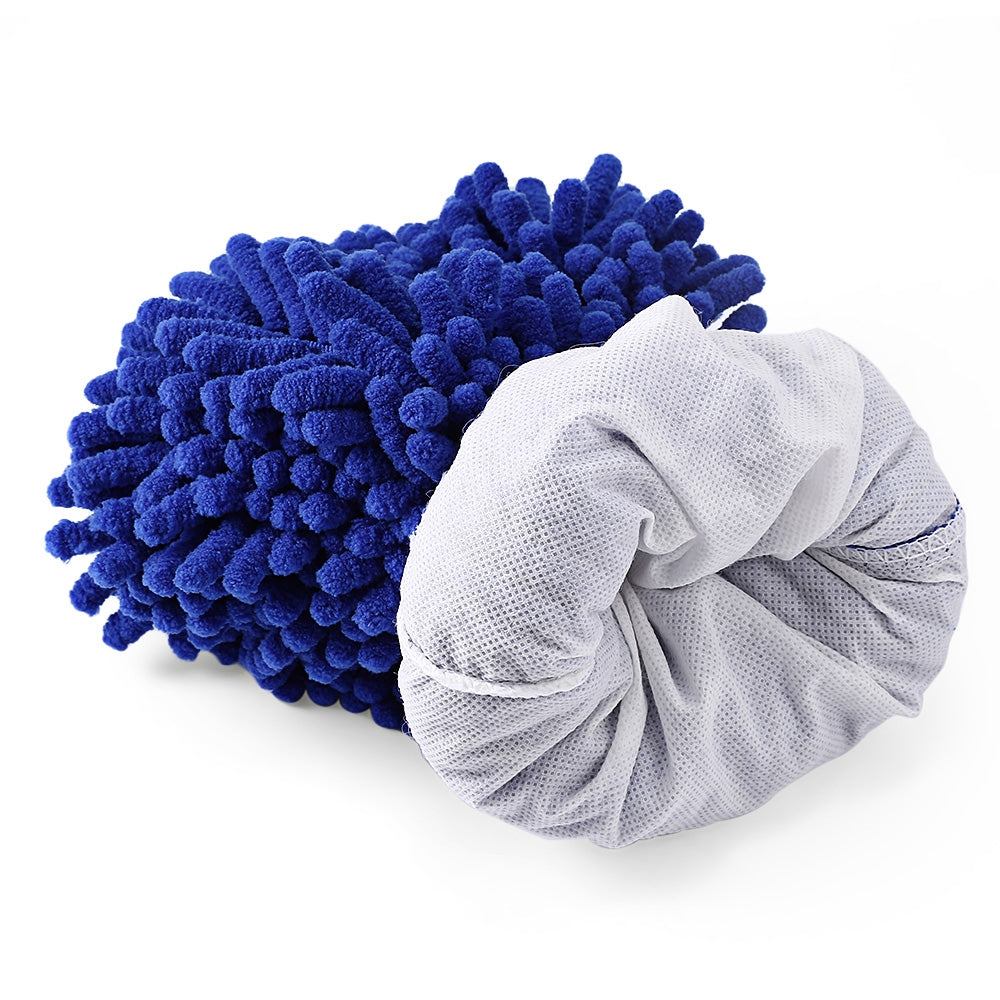 Double Sided Chenille Microfiber Car Wash Towel Glove for Kitchen Bathroom Use