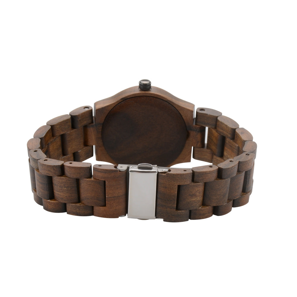 BEWELL ZS - W153A Female Wooden Watch Swirl Marks Dial