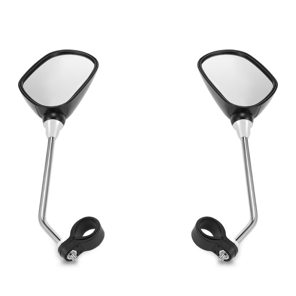 2PCS Deemount Bicycle Handlebar Rear View Glass Mirror Wide Range Back Sight