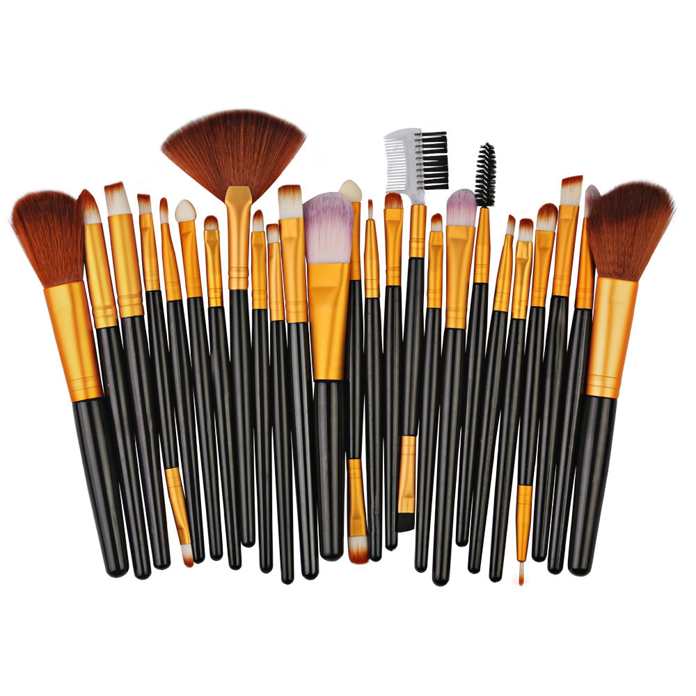 25pcs Makeup Brushes Foundation Power Blush Eye Shadow Eyebrow Lip Beauty Tool