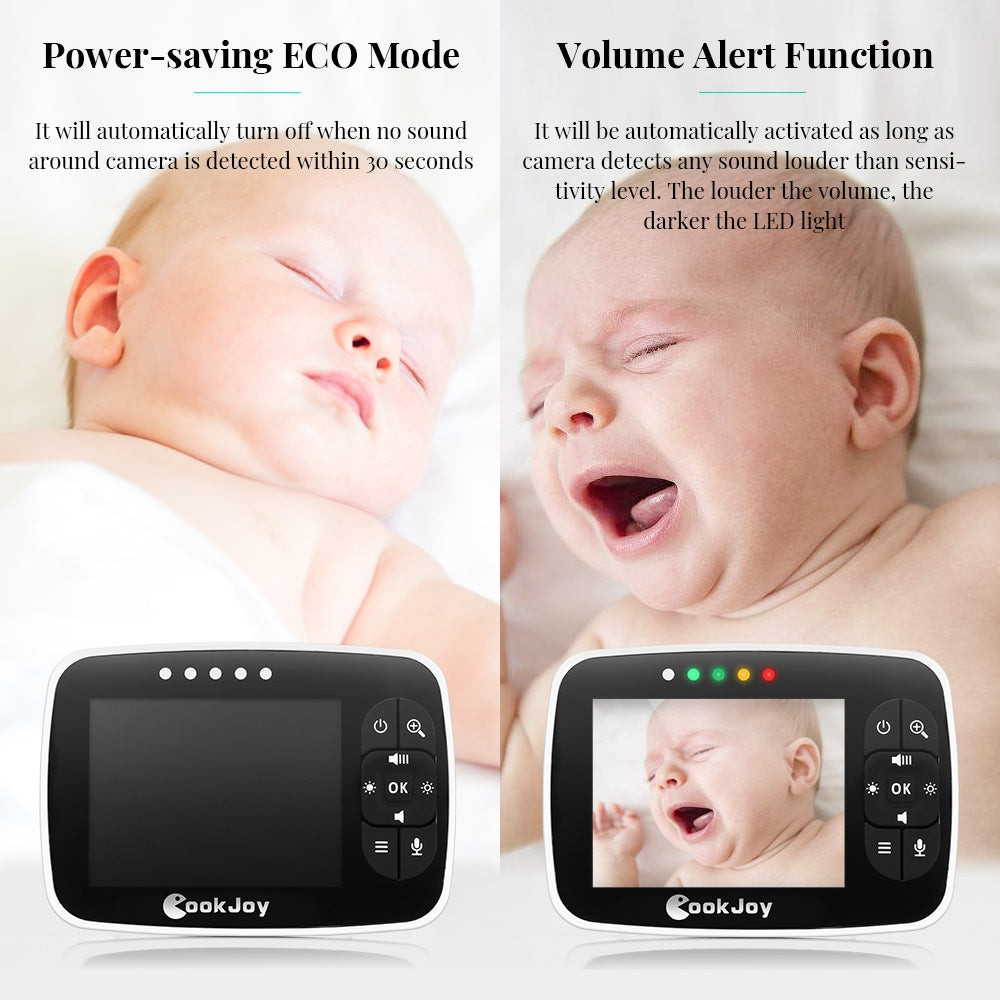 COOKJOY SM35RX 2.4GHz Video Baby Monitor with 3.5 inch LCD Screen