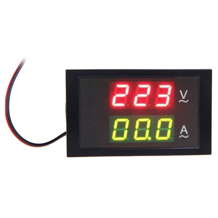 Digital LED Voltage Meter Ammeter Voltmeter with Current Transformer AC 80-300V 0-99.9A Dual Dis...