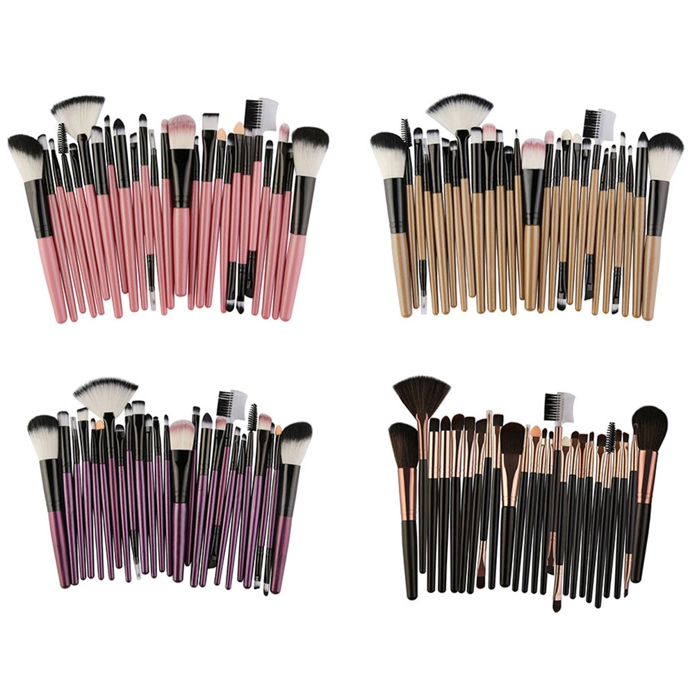 25Pcs Multifunctional High Quality Fiber Makeup Brushes Set