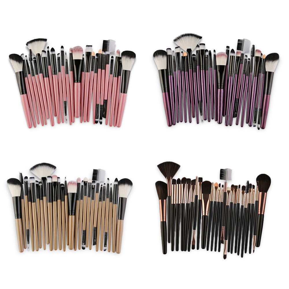 25Pcs Multifunctional High Quality Fiber Makeup Brushes Set