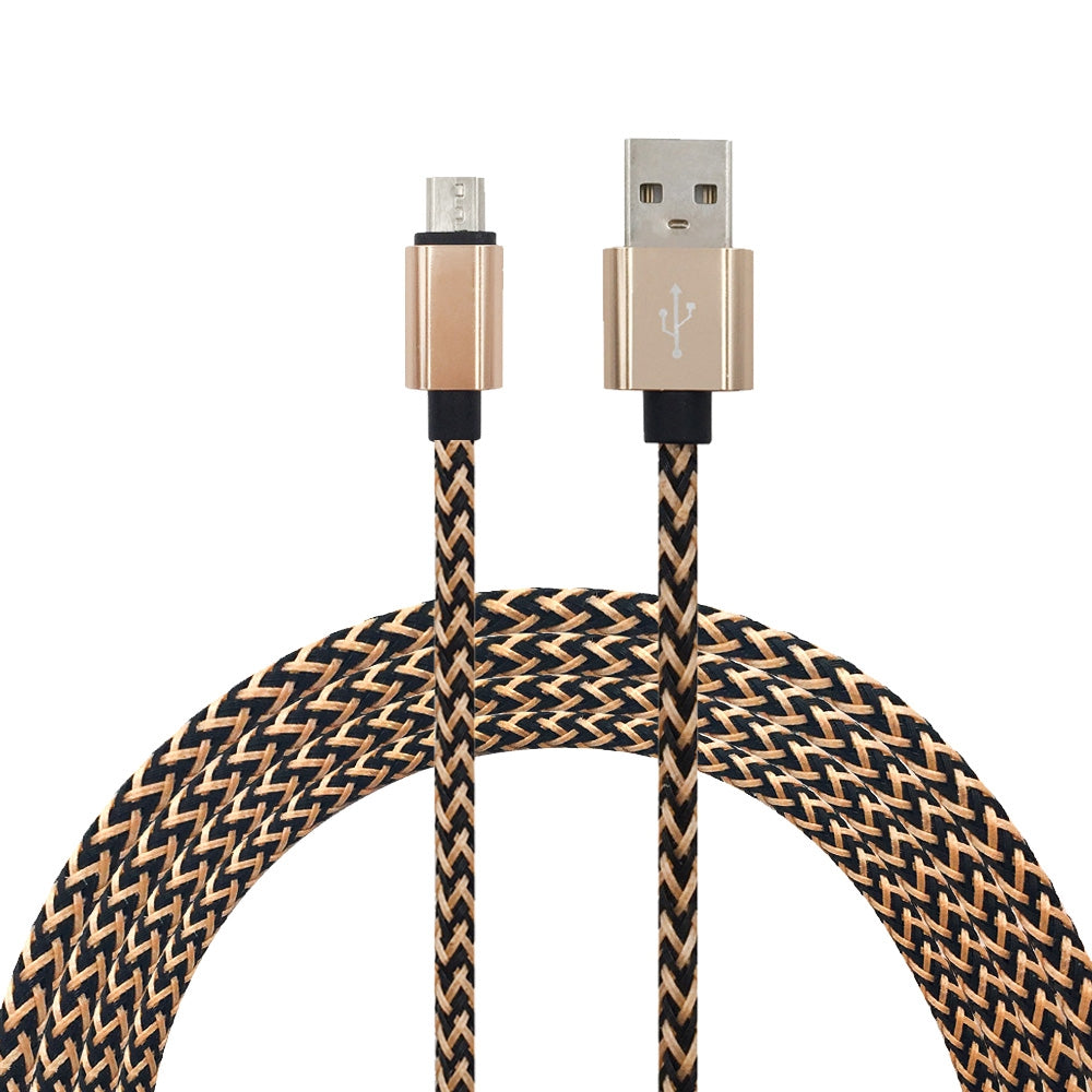 1METER Nylon Micro USB Cable Output 2.0A Fast Charge Wire