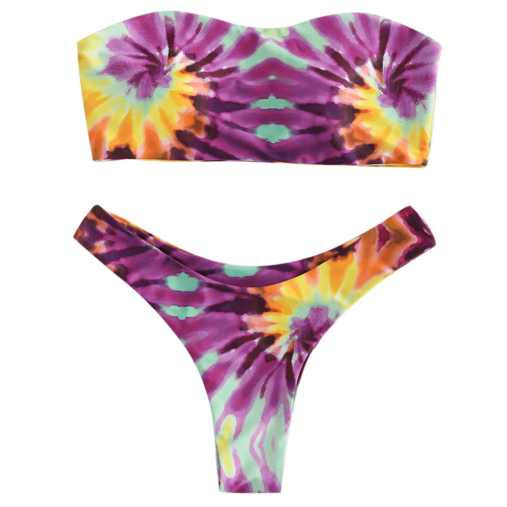 Bandeau Tie Dye Bikini Set