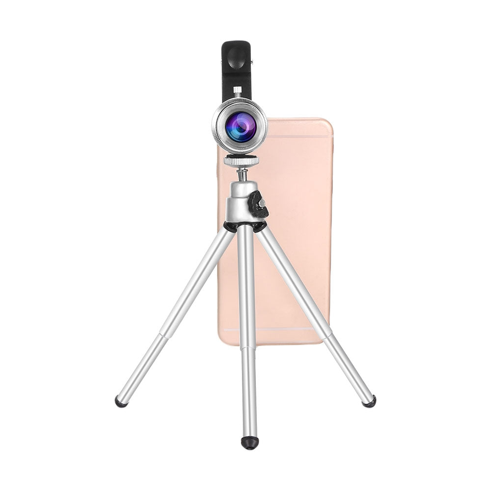 Cell Phone Camera Lens 8X Telephoto with Universal Clip Mini Tripod