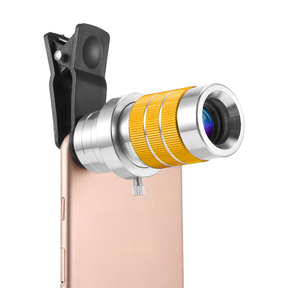Cell Phone Camera Lens 8X Telephoto with Universal Clip Mini Tripod
