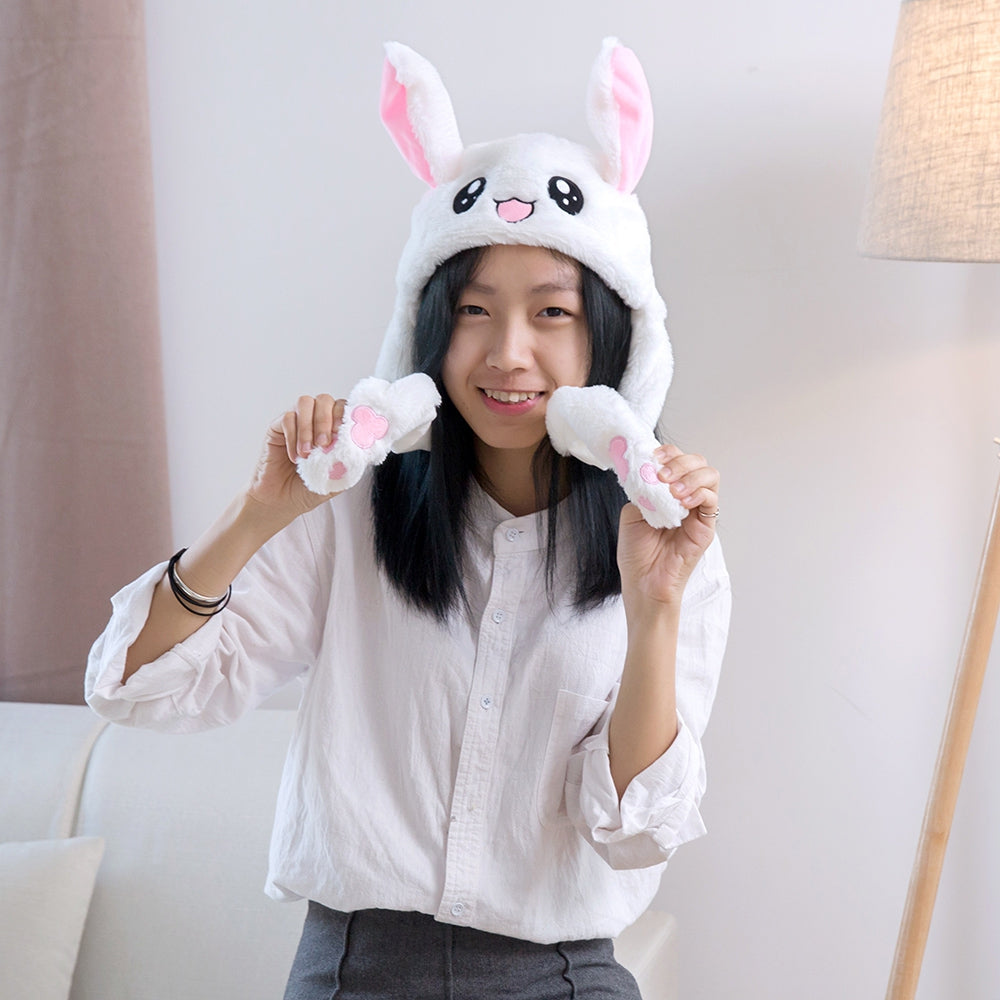 Cute Funny Rabbit Hat with Moving Ears