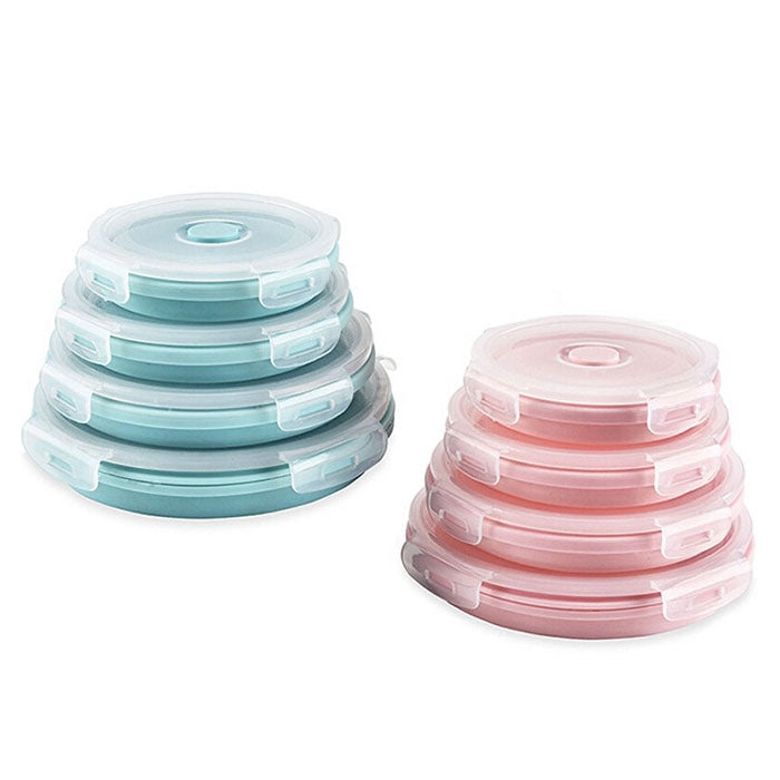 Creative Portable Folding Storage Food Container with Lid 4PCS / Set