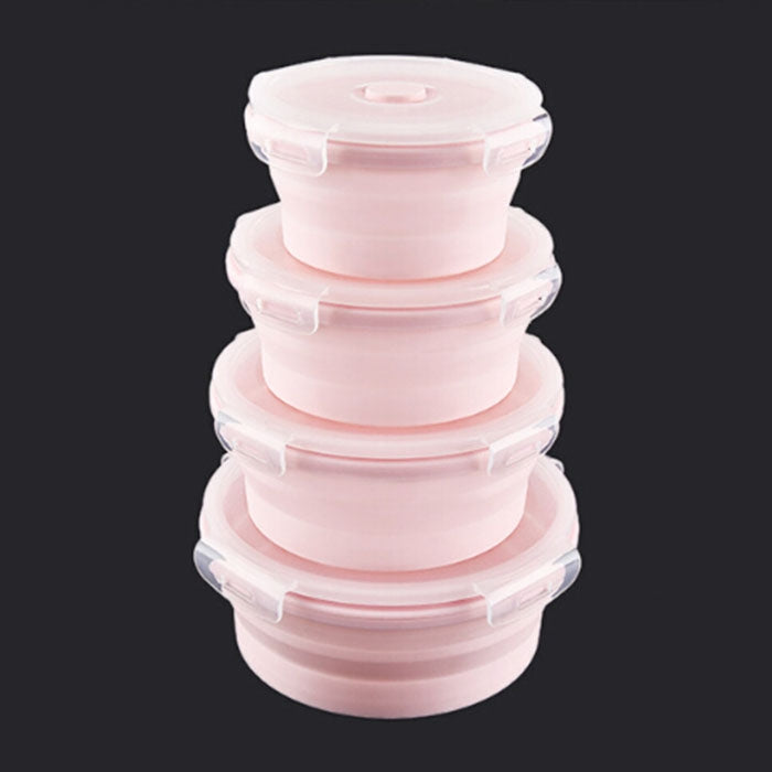 Creative Portable Folding Storage Food Container with Lid 4PCS / Set