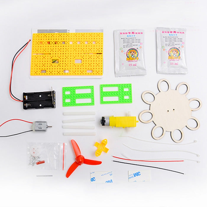 DIY Assembled Electric Bubble Toy Science Invention for Kids