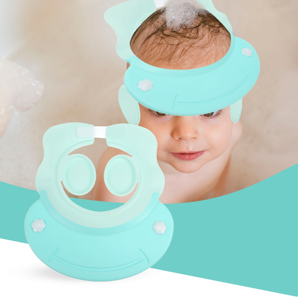 Baby Children Bathing Shower Cap Shampooing Ear Protection Hat