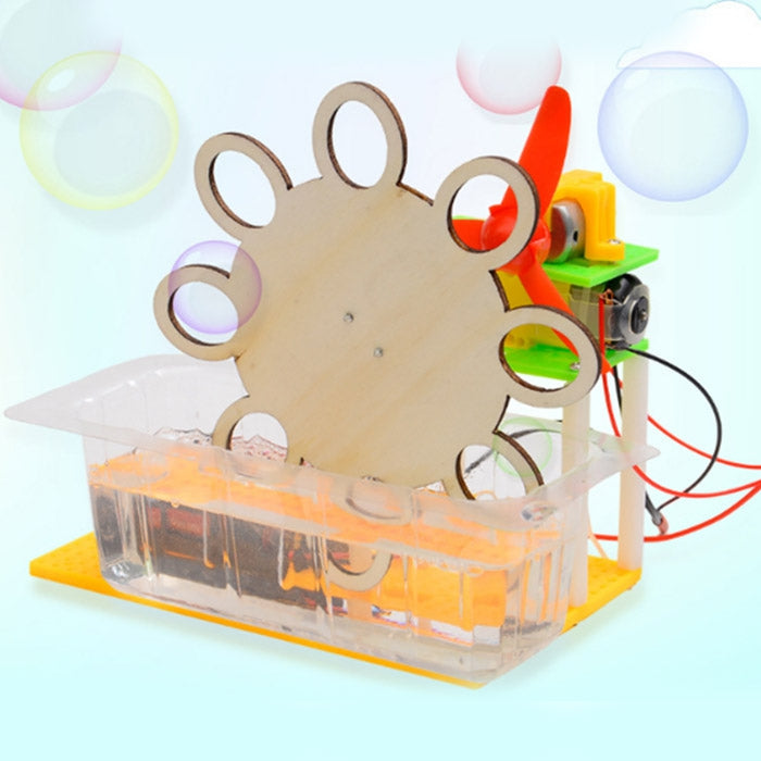 DIY Assembled Electric Bubble Toy Science Invention for Kids