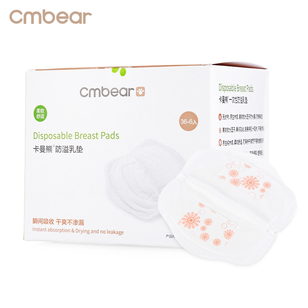 Cmbear 42pcs Ultra Soft Disposable Breathable Anti-spill Breast Nursing Pads