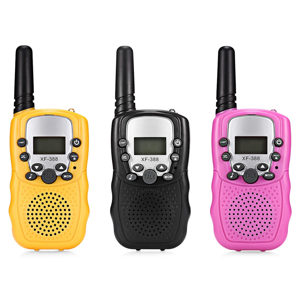 2pcs XF - 388 Children Walkie Talkies 2-way Radio 3KM Range 22 Channels