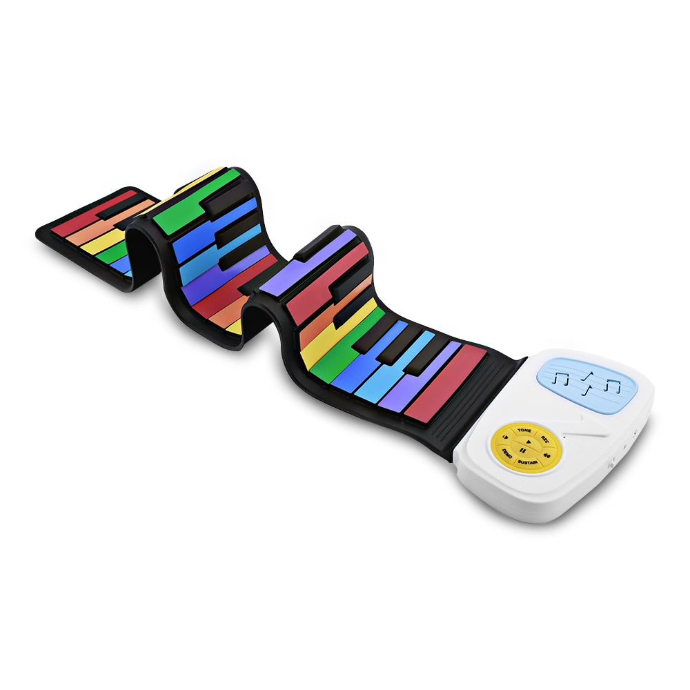 AEOFUN Rainbow Roll Up Digital Piano with 8 Timbres 6 Demo Songs